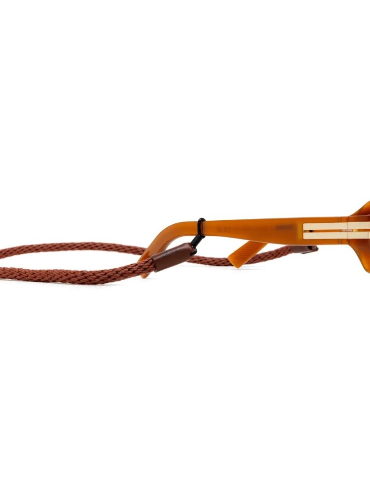 Zegna EZ0262 Rectangle Frame Sunglasses — Orange, view 4