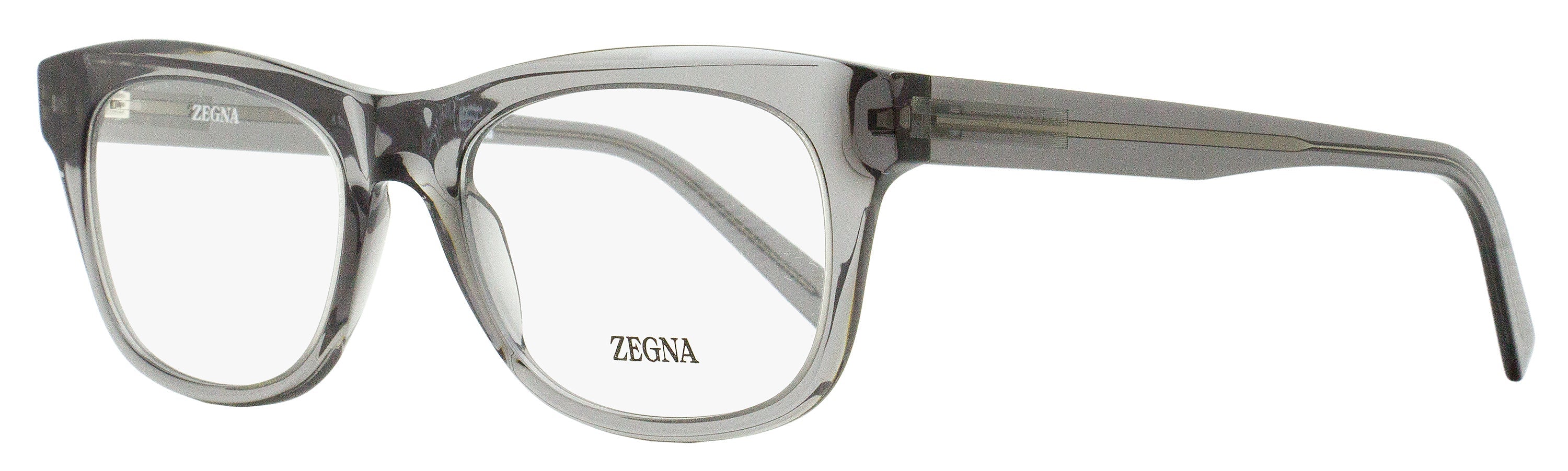 Zegna EZ5283 Thin Profile Rectangular Eyeglasses — Gray by Zegna