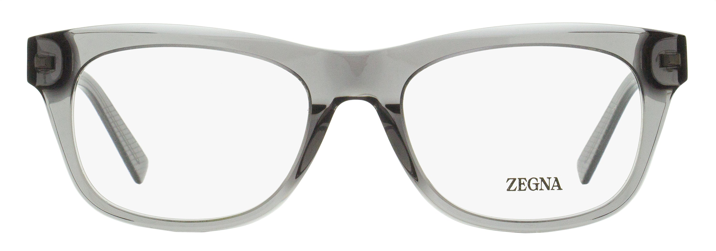 Zegna EZ5283 Thin Profile Rectangular Eyeglasses — Gray, view 2
