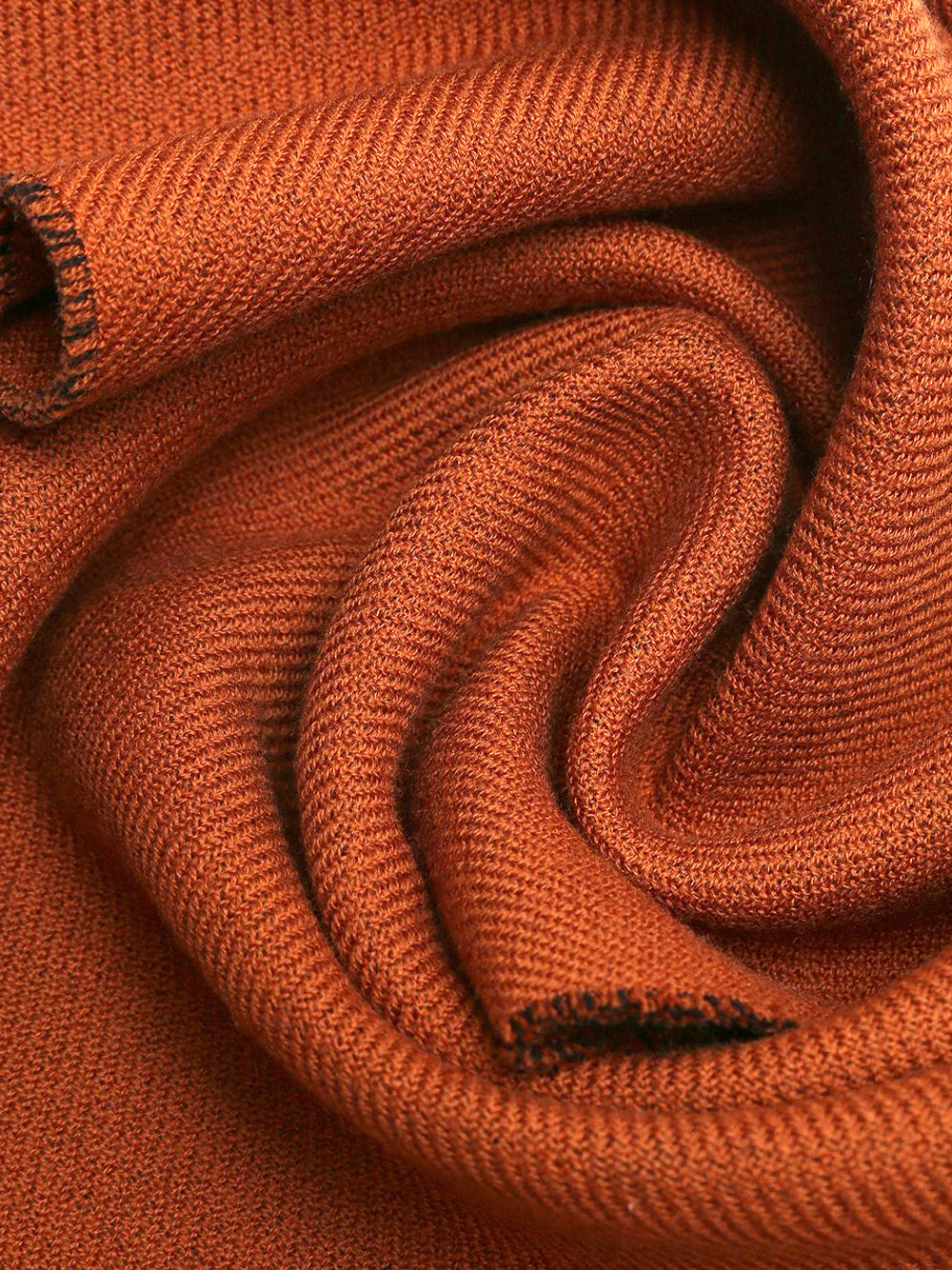 Zegna Logo Wool Scarf — Orange, view 5