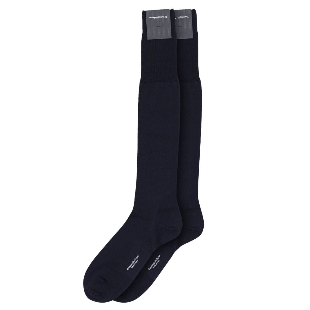 Zegna Merino Wool Blend Socks — Navy by Zegna