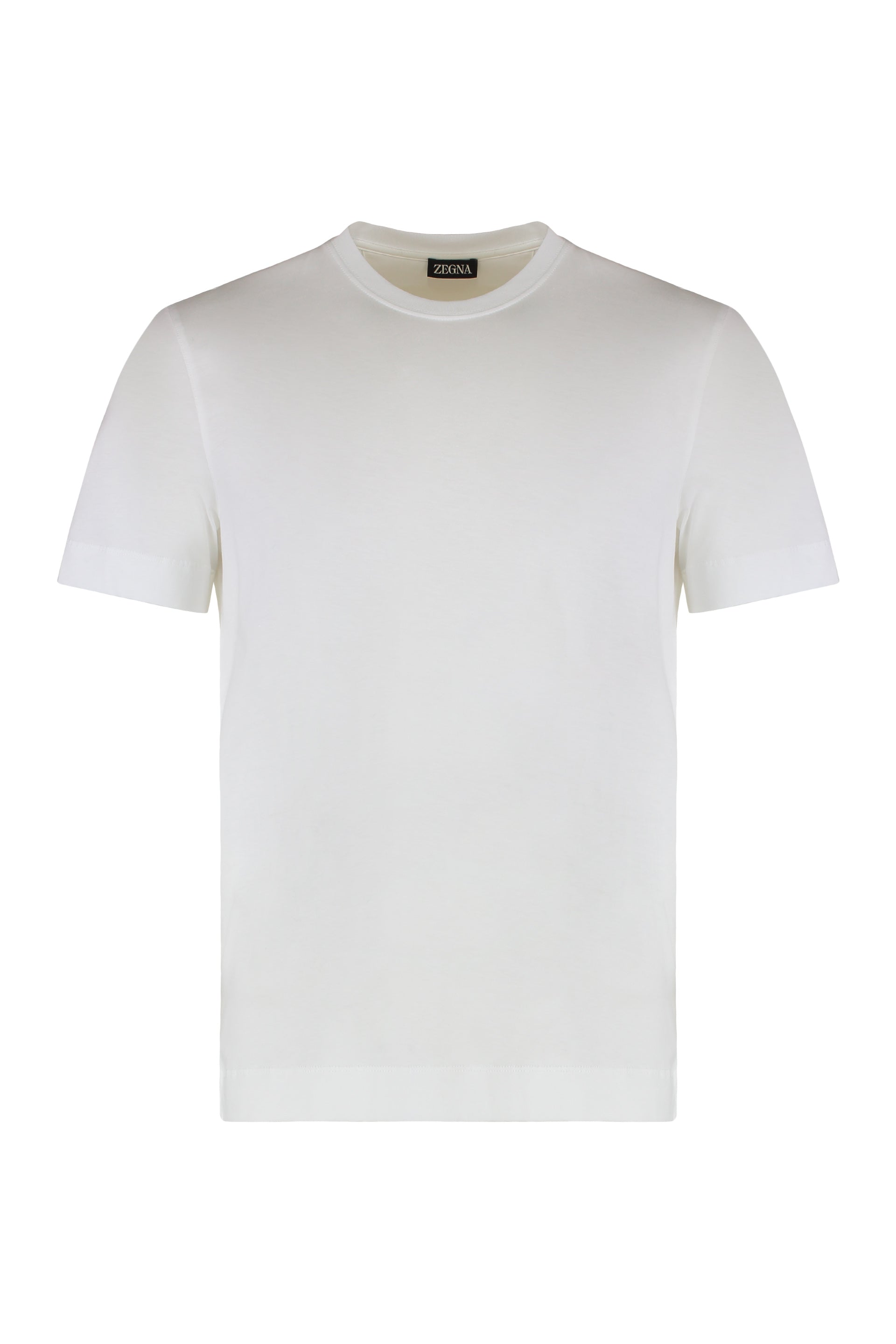 Zegna Crew Neck Cotton T-Shirt — White by Zegna