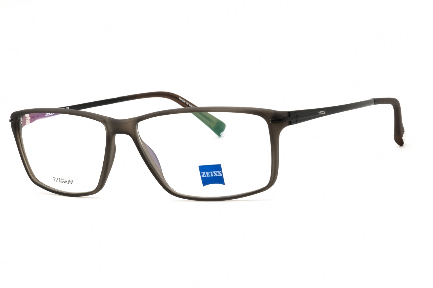 Zeiss ZS20001 Rectangular Titanium Eyeglasses — Gray by Zeiss
