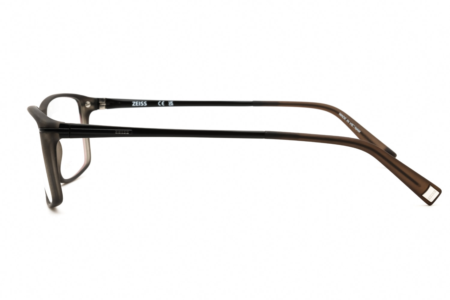Zeiss ZS20001 Rectangular Titanium Eyeglasses — Gray, view 3