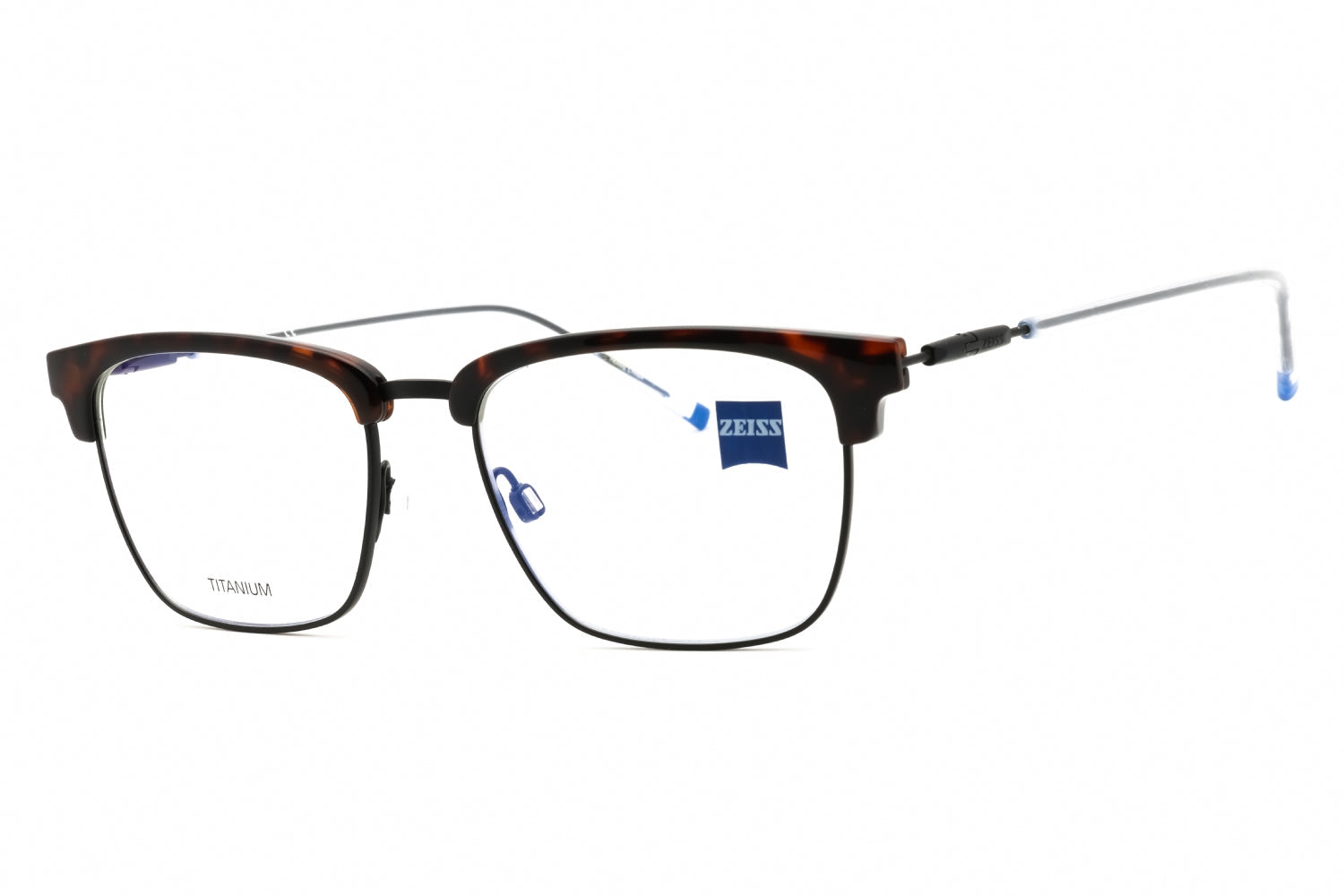 Zeiss ZS22300 Titanium Rectangular Eyeglasses — Brown by Zeiss