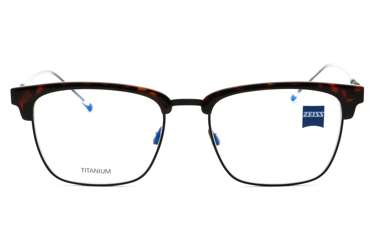 Zeiss ZS22300 Titanium Rectangular Eyeglasses — Brown, view 2