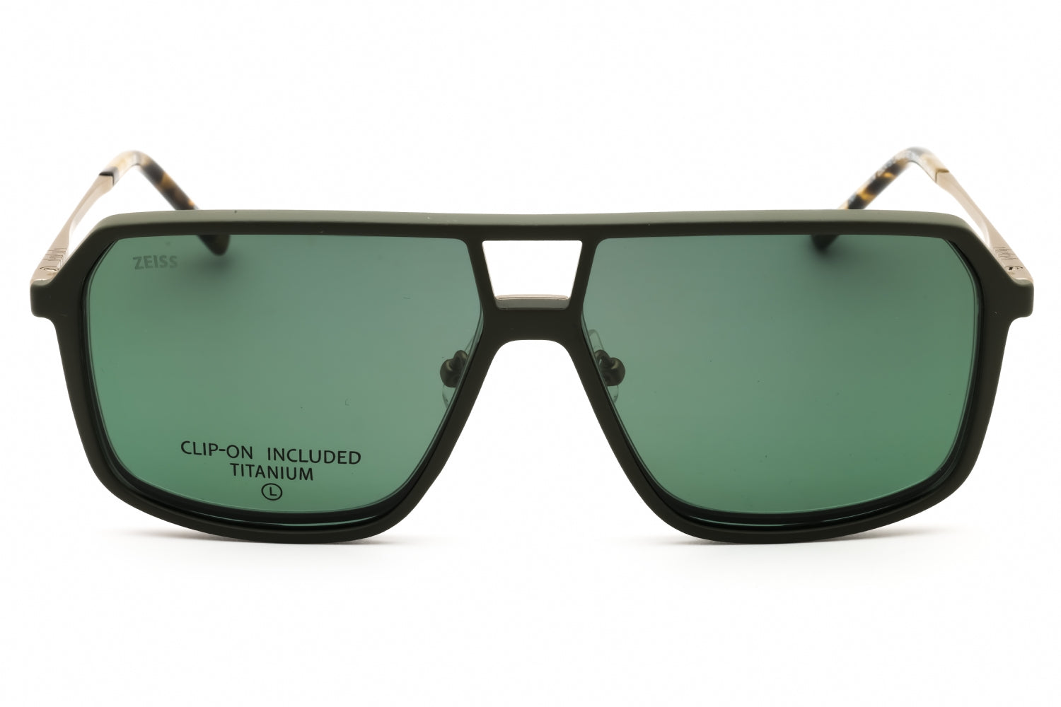 Zeiss ZS24157LP Titanium Rectangle Eyeglasses — Gold, view 2