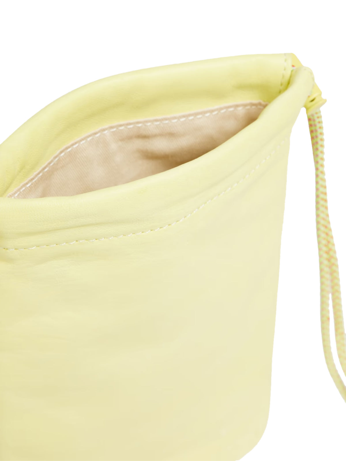 Zimmermann Logo Leather Pouch Crossbody Bag — Yellow, view 4