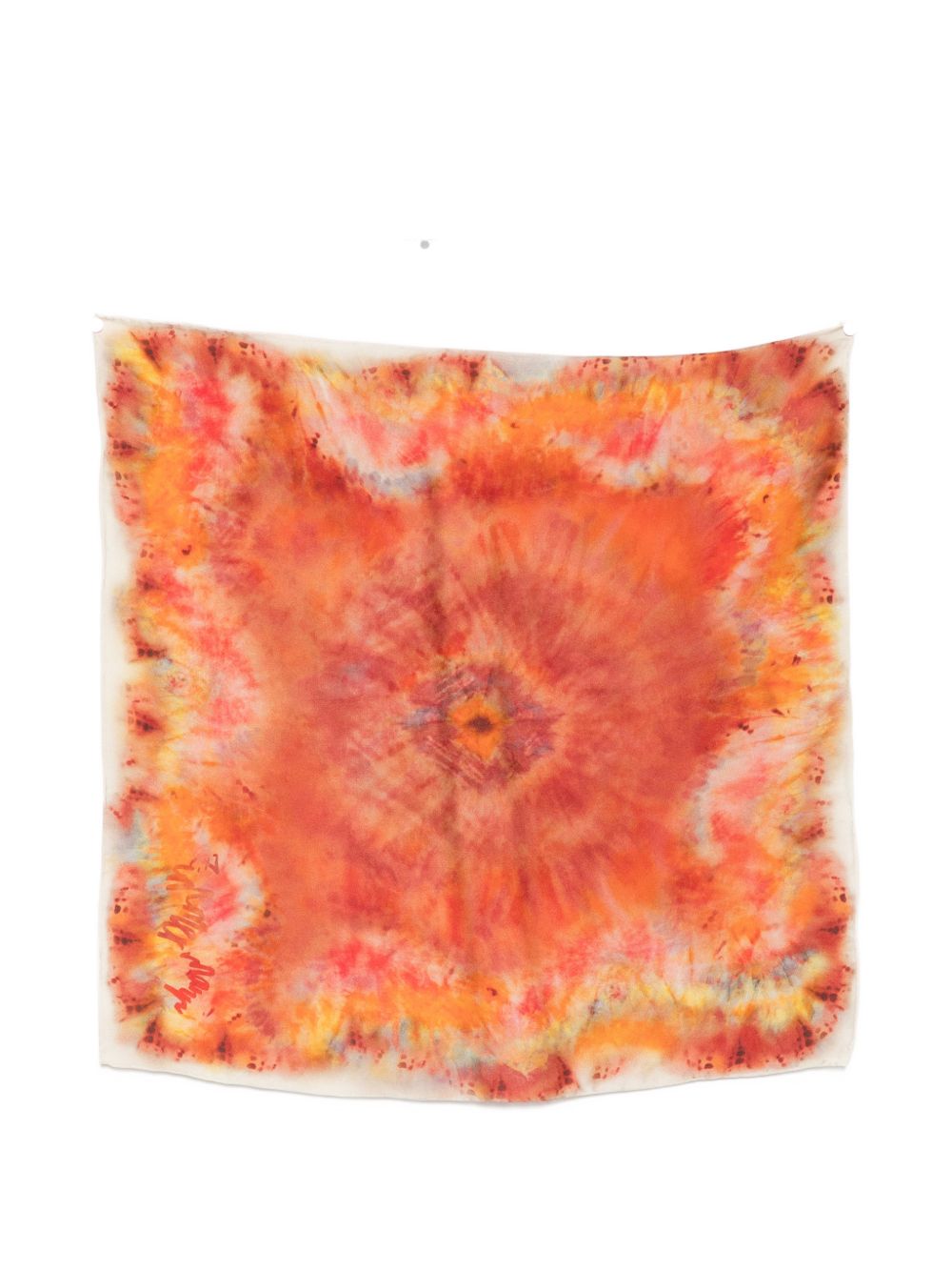 Zimmermann Tie-Dye Printed Silk Scarf — Red by Zimmermann