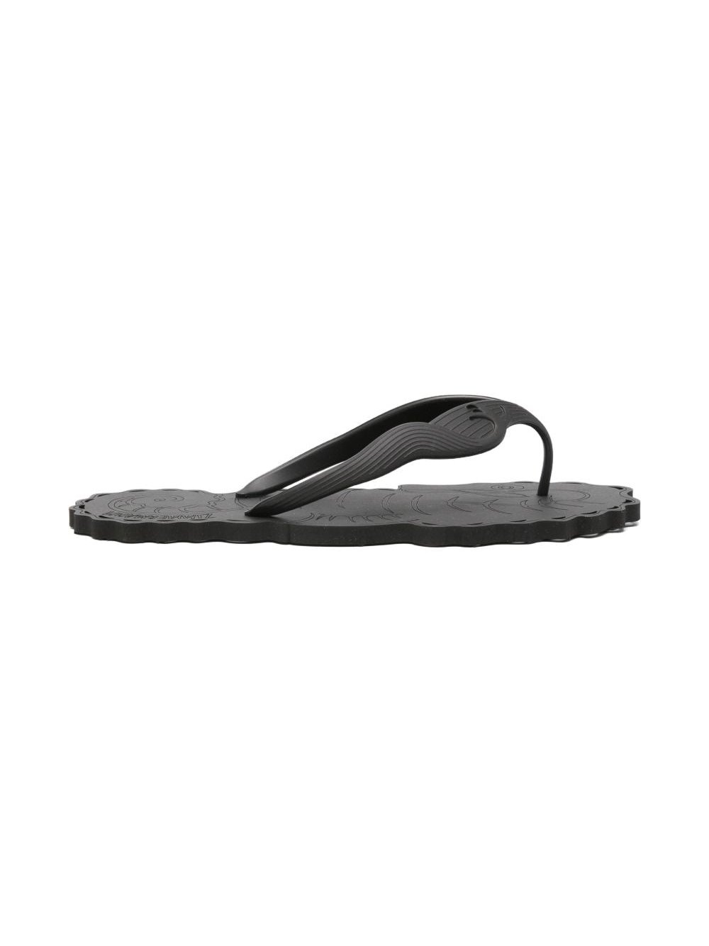 Zimmermann Seahorse-Engraved Thong Sandals — Black by Zimmermann