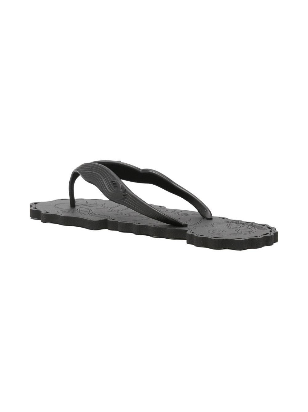 Zimmermann Seahorse-Engraved Thong Sandals — Black, view 2